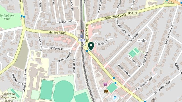 Map showing the location of Spire Manchester Clinic Hale